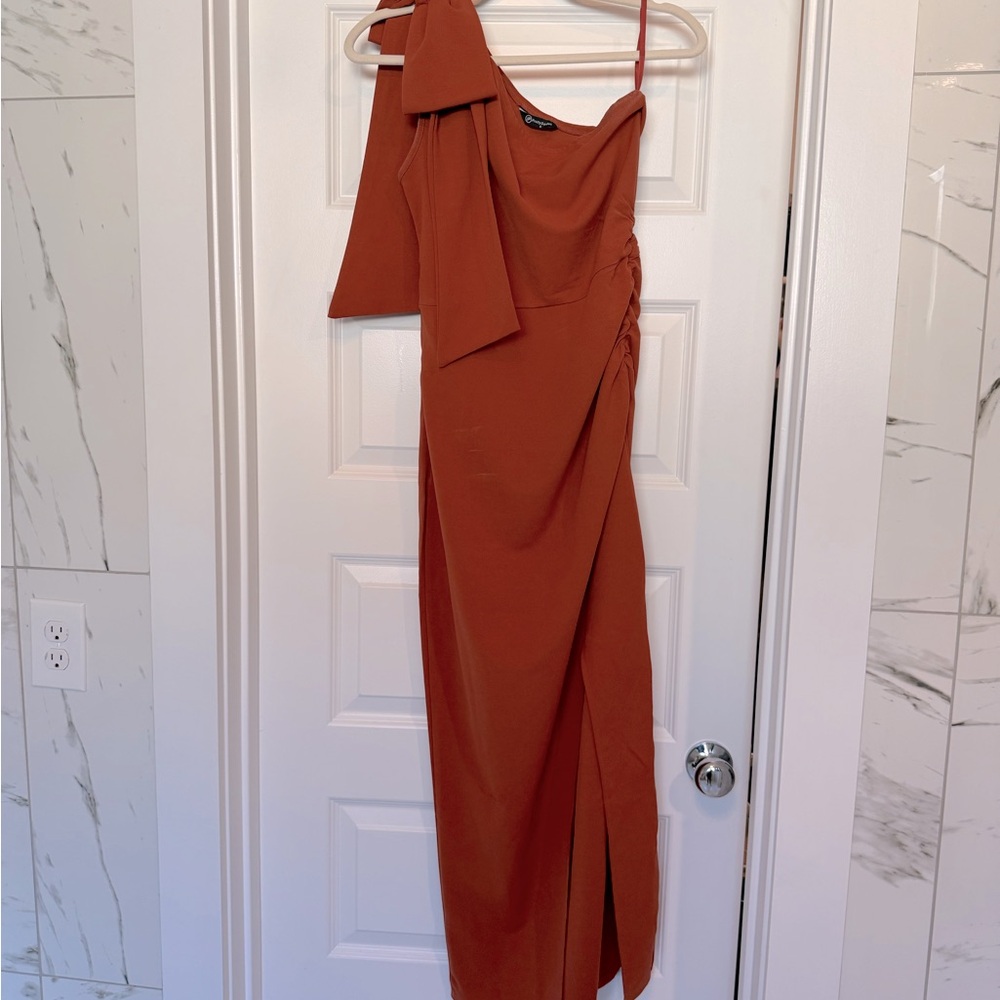 Burnt Orange Dress, Homecoming, Prom, Formal event